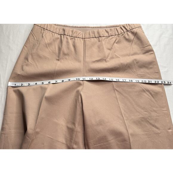 Isaac Mizrahi 18W Khaki Stretch Culotte Pants Elastic Waist Button Hem A375760 - Picture 9 of 16